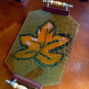 Beautifully designed Artisan small decor fall Tray